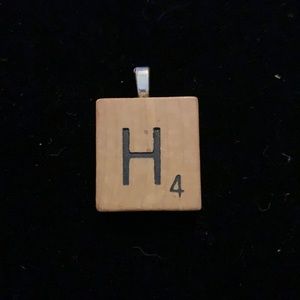 Scrabble Tile “H” Pendant